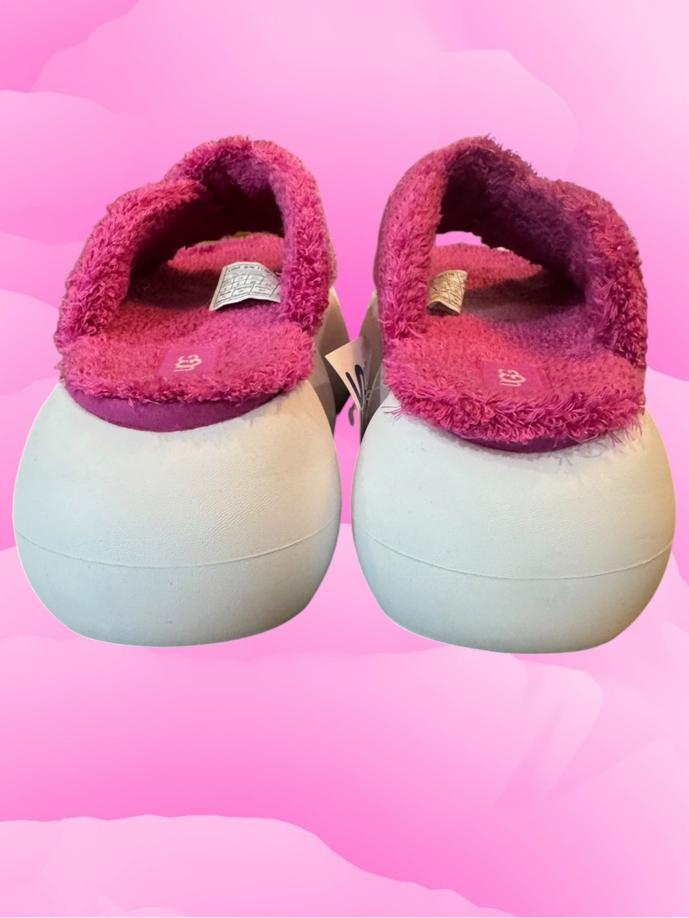 UGG Sugarcloud Slide In Dragon Fruit Pink Terry With 3" Platform 🌺 Sandals Sz 8 - Picture 12 of 16